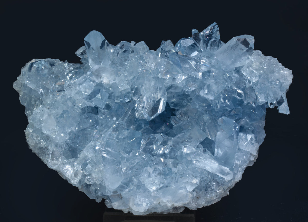 Pale blue Celestine, also known as Celestite, crystal specimen
