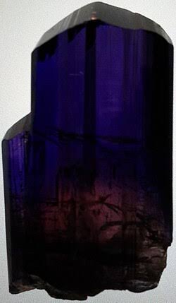 Blue-violet Tanzanite gemstone showing strong pleochroism and rich purple-blue colour