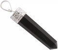 Black Agate Crystal Point Pendant