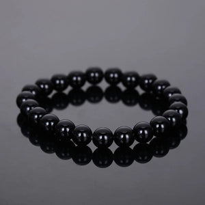 Black Agate Beaded Bracelet