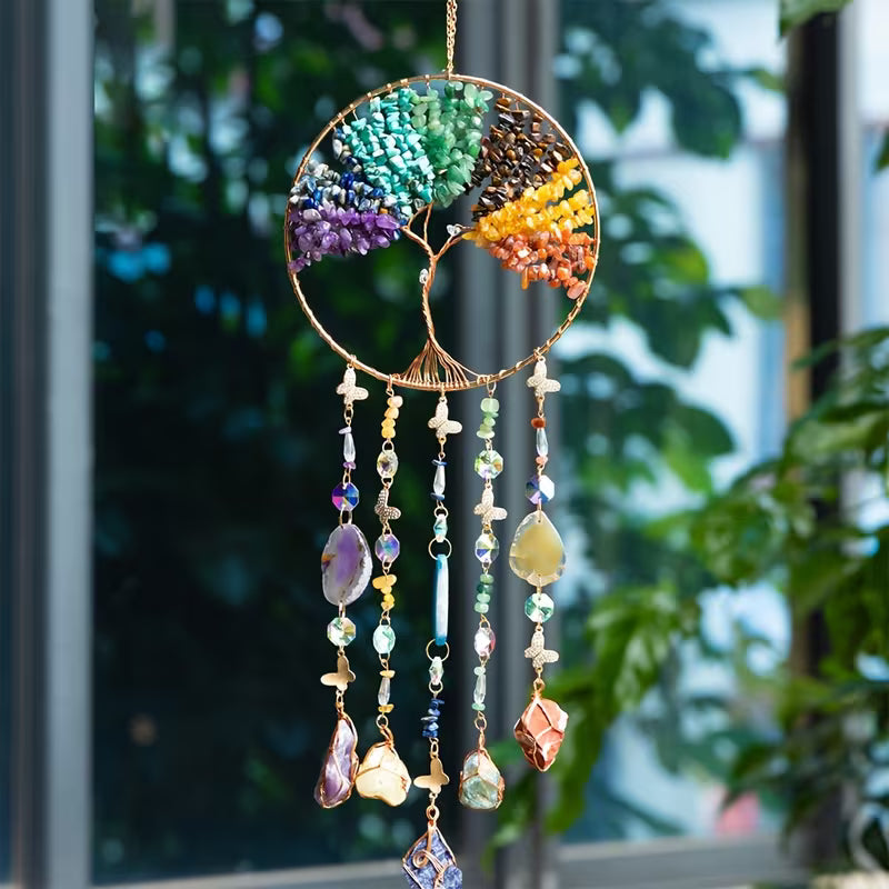 Bohemian Tree of Life Crystal Suncatcher