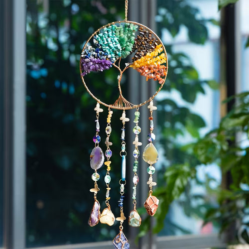 Bohemian Tree of Life Crystal Suncatcher