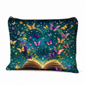 Enchanted Butterfly Book Polyester Zip Bag