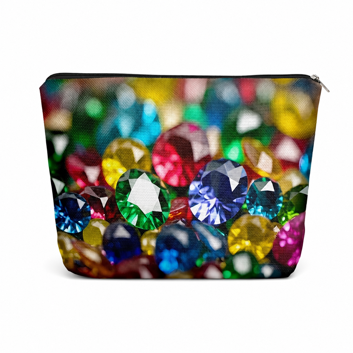 The Gemstone Kaleidoscope Polyester Zip Bag
