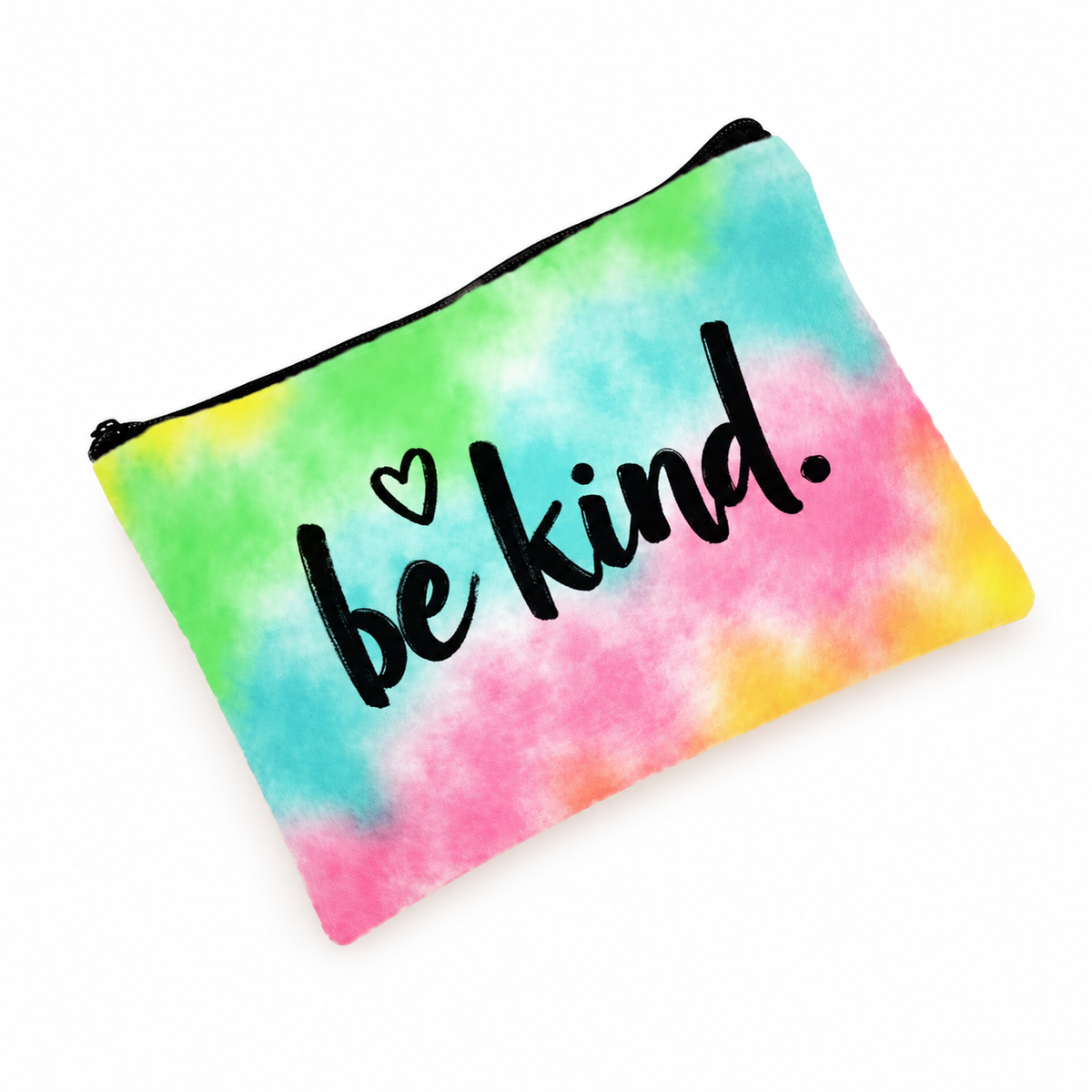 Be Kind Rainbow Polyester Zip Bag