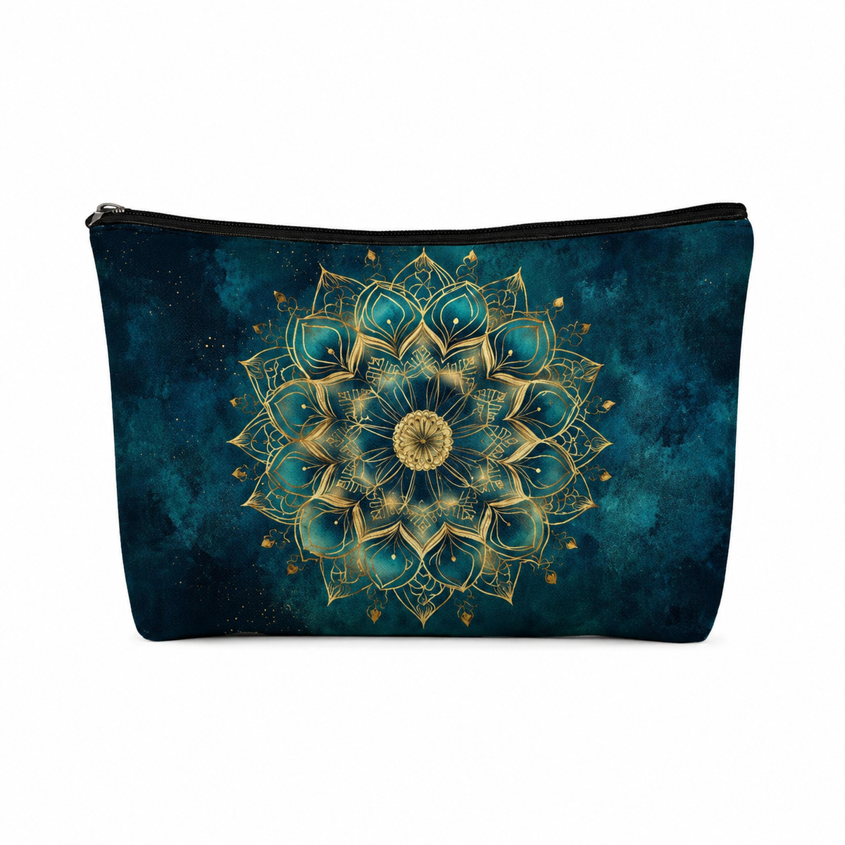 The Gilded Mandala Linen Zip Bag