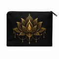 The Golden Lotus Linen Coin Purse