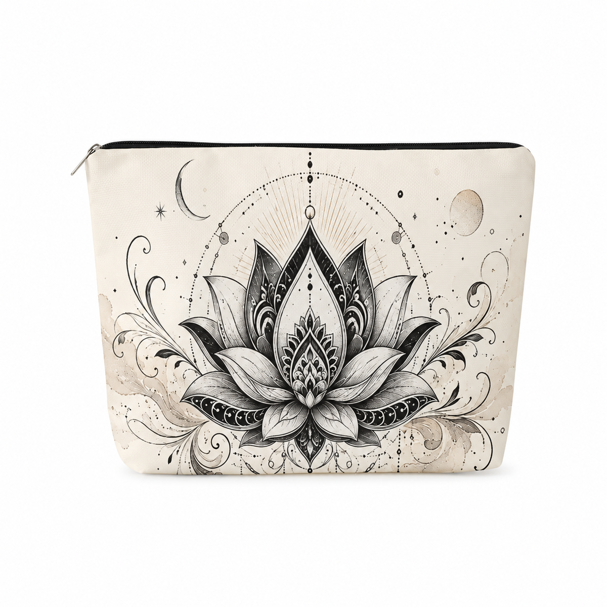 The Celestial Lotus Linen Zip Bag