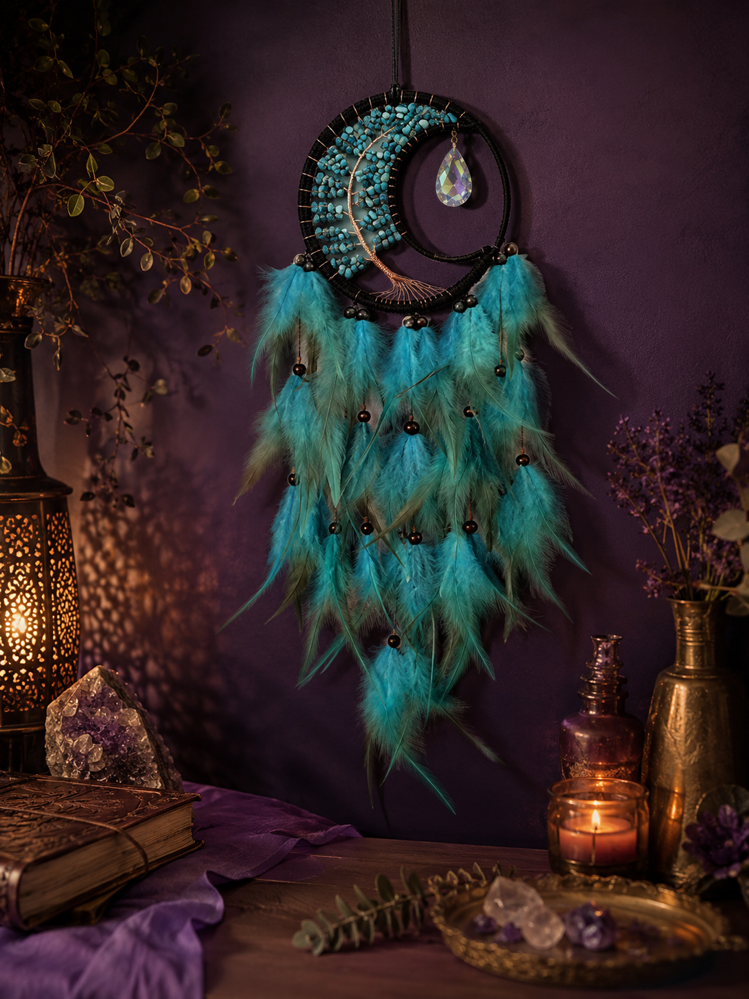 Moonlit Wisdom Dreamcatcher