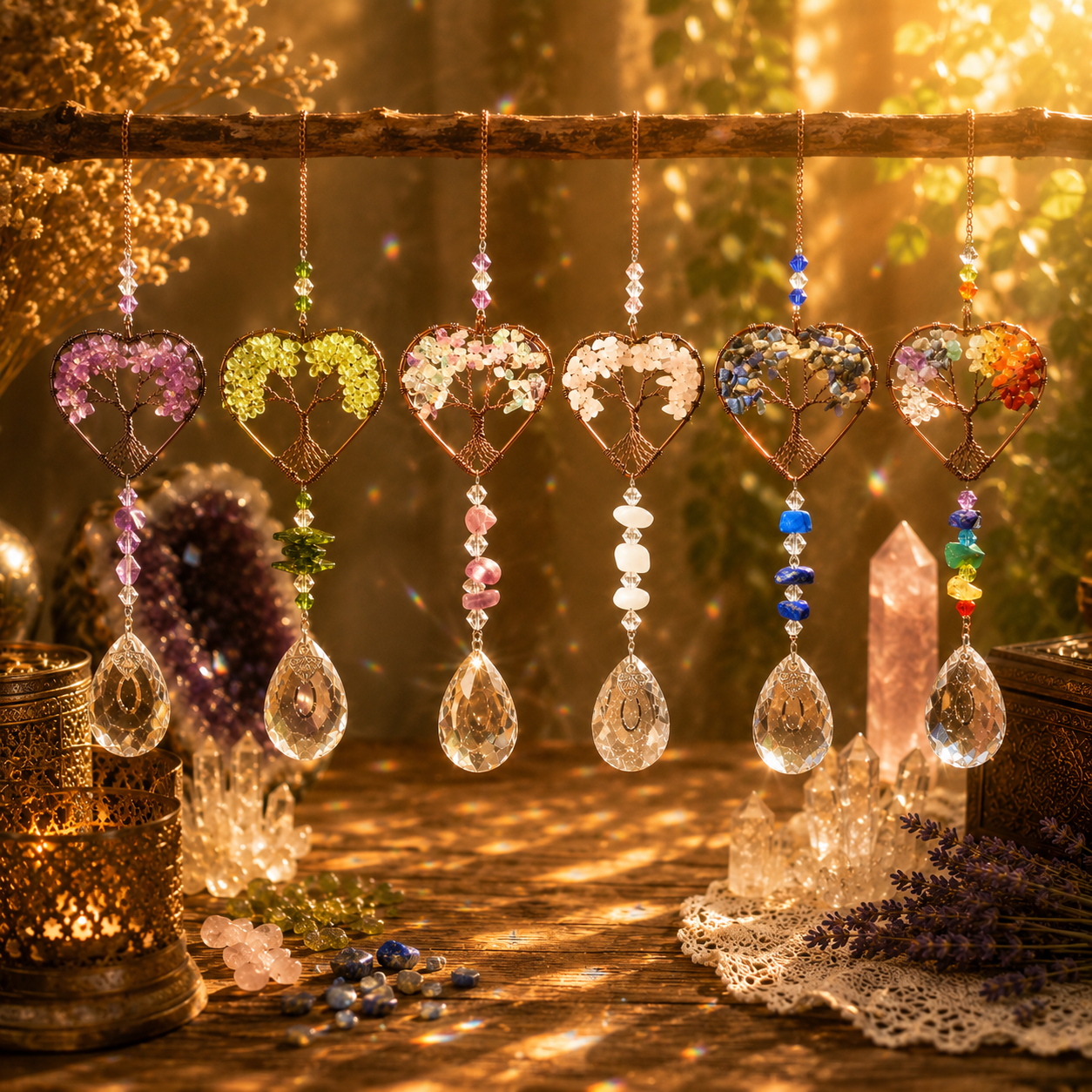 Tree of Life Heart Suncatcher