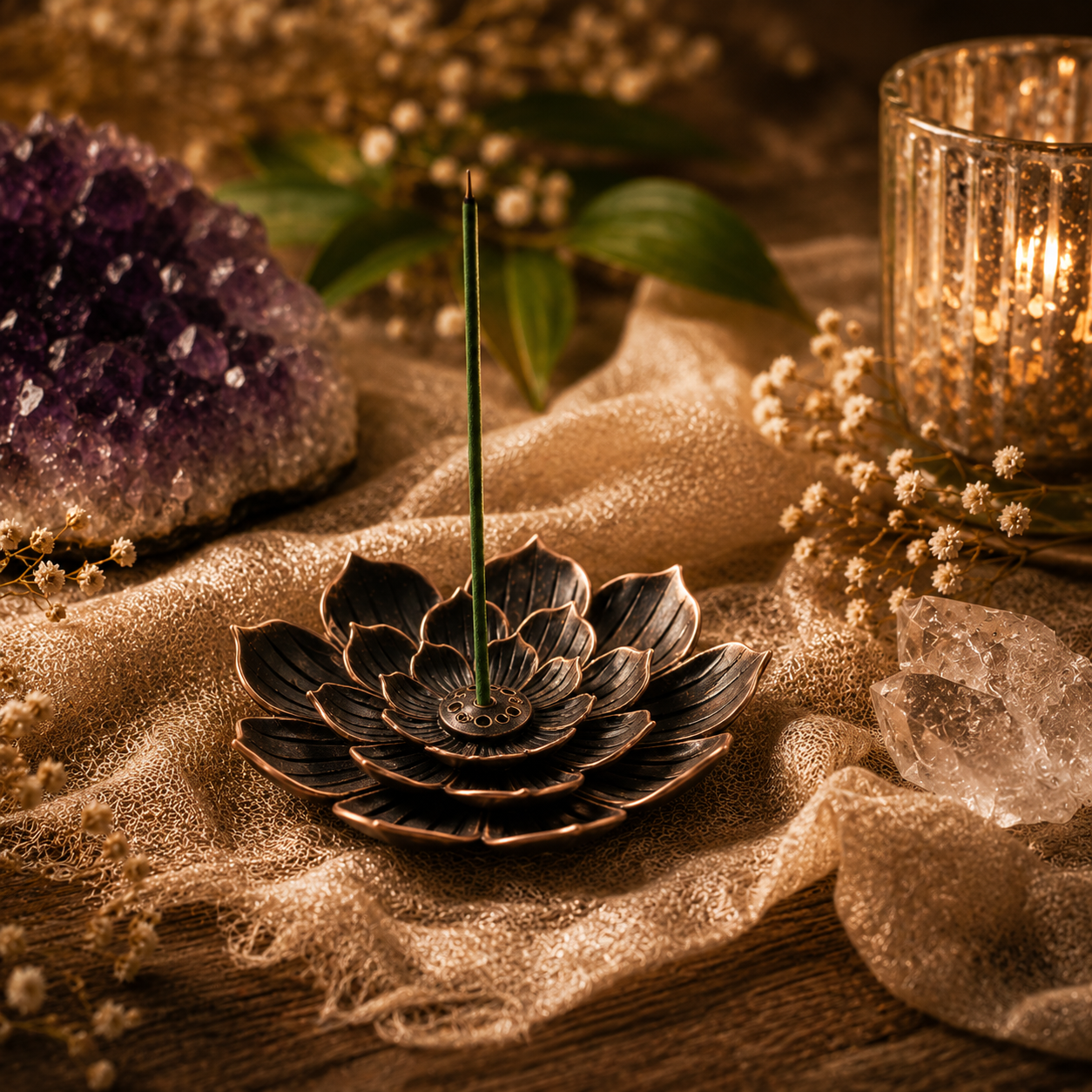 Lotus Serenity Incense Holder Set