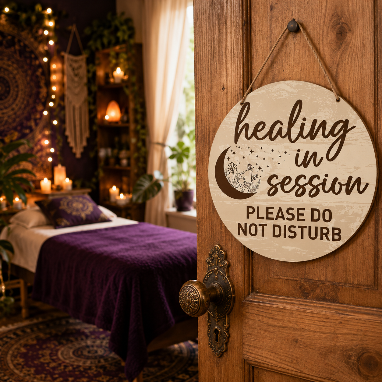 Healing in Session – Please Do Not Disturb Sign