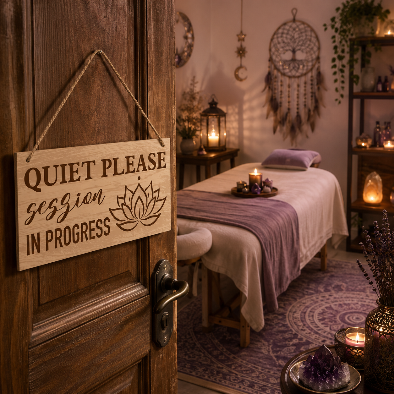 Quiet Please – Session in Progress Wooden Sign