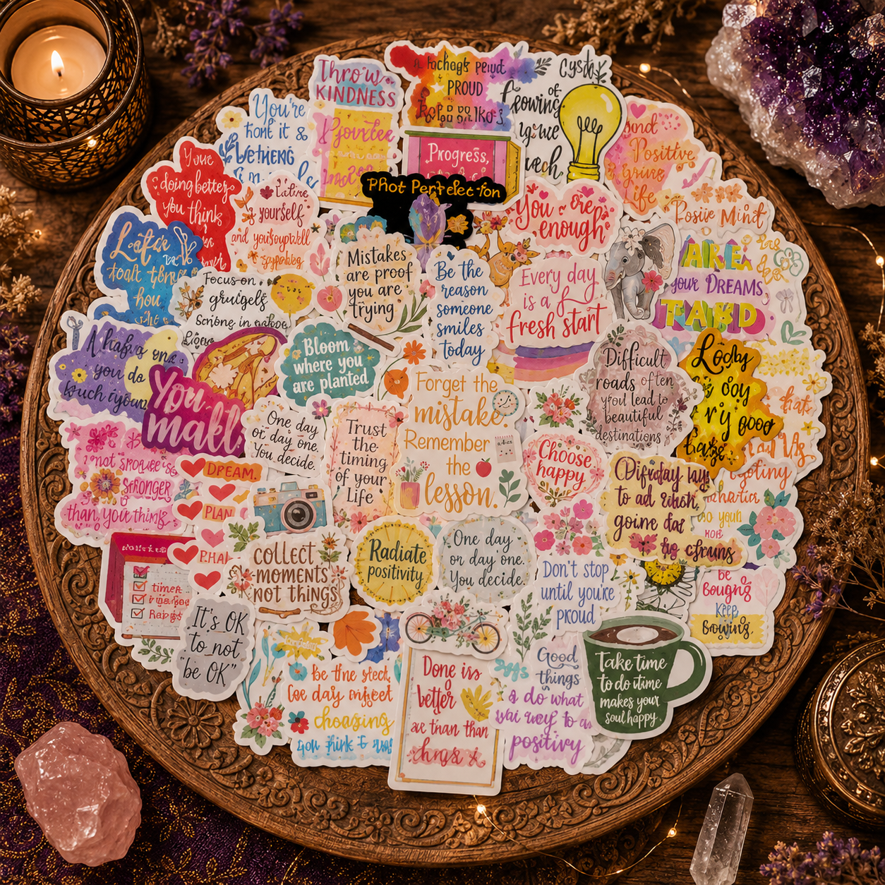 Intuitively Chosen Affirmation & Inspirational Stickers Assorted