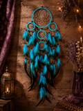 Turquoise Blue Tiger Eye Dreamcatcher