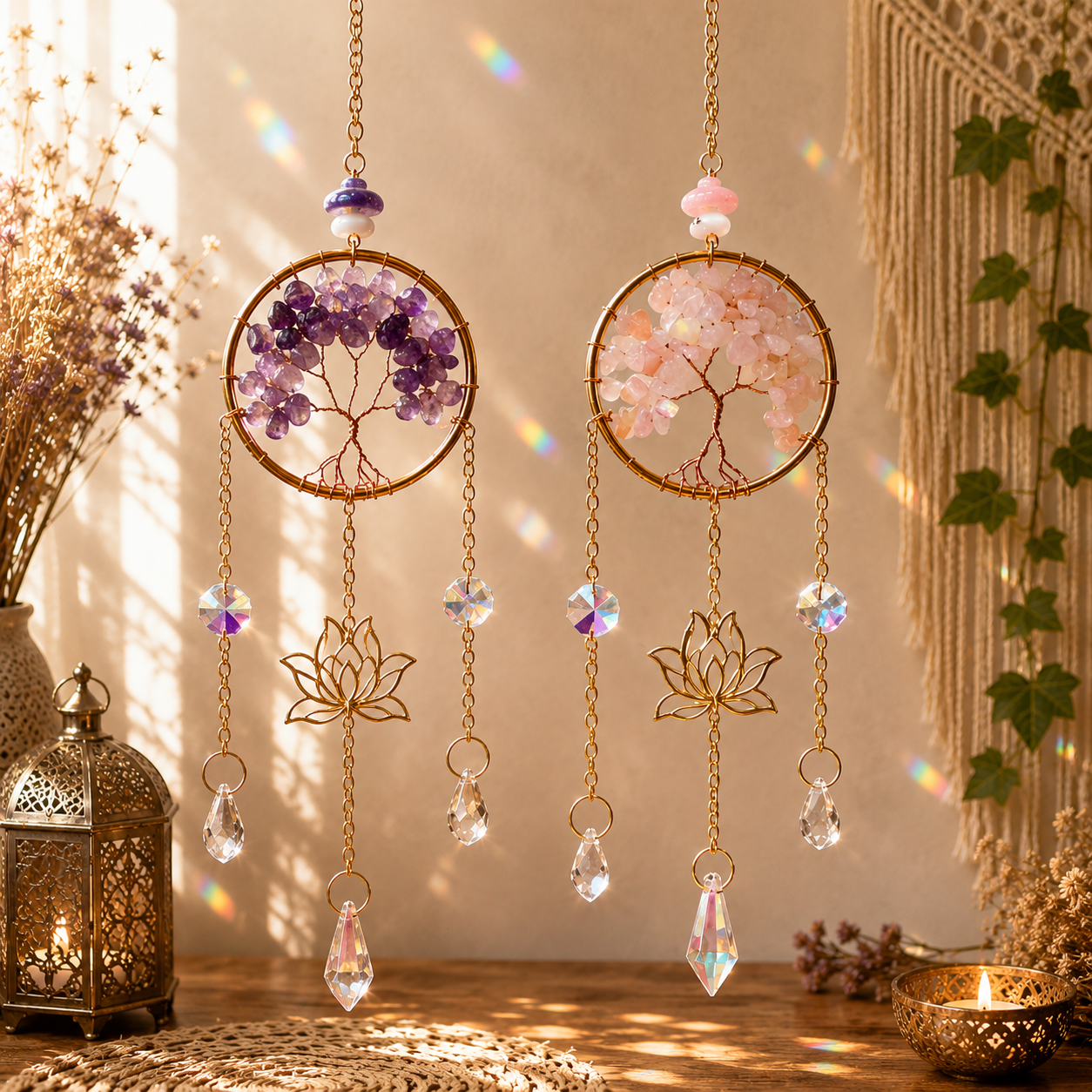 Enchanted Tree of Life Lotus Suncatcher
