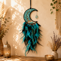 Genuine Turquoise Tree of Life Crescent Moon Dream Catcher