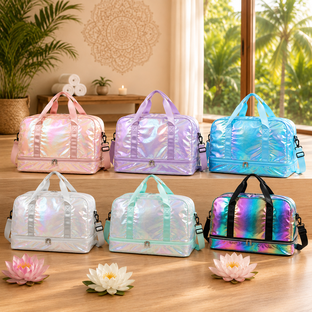 Holographic Shimmer Travel Duffel Bag