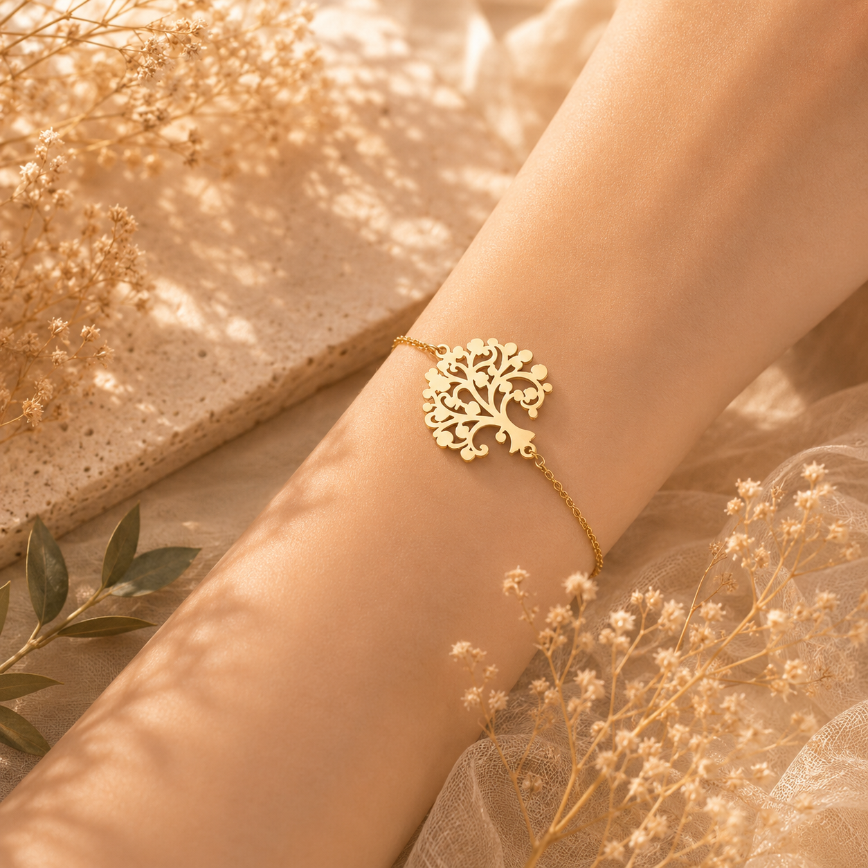 The World Tree Bracelet – Gold Plated
