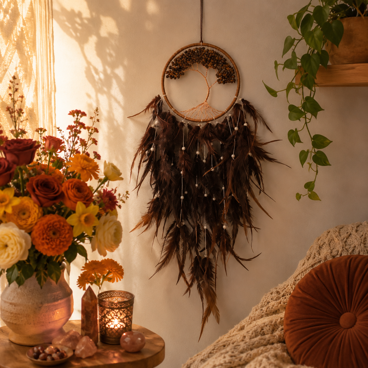 The Golden Path World Tree Dreamcatcher