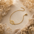 Open Lotus Bracelet – Gold