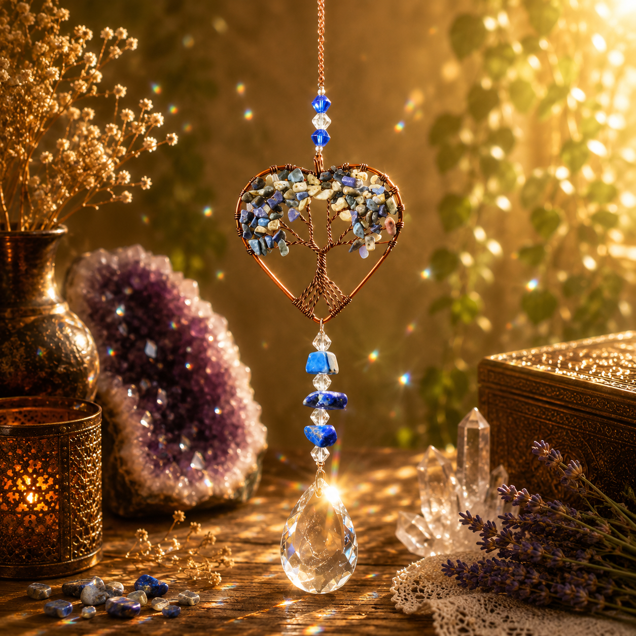 Tree of Life Heart Suncatcher
