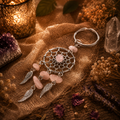 Silver Tone Crystal Dreamcatcher Keyring