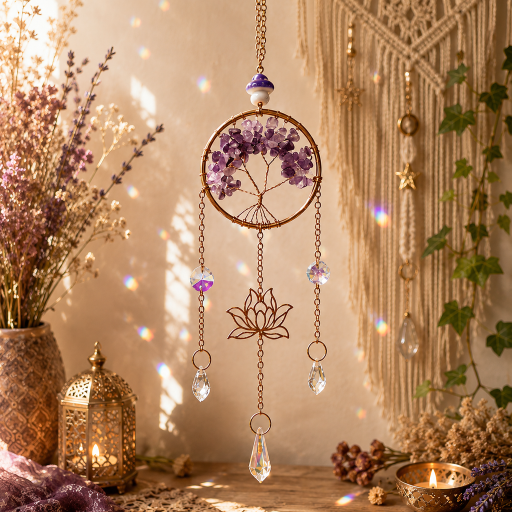 Enchanted Tree of Life Lotus Suncatcher