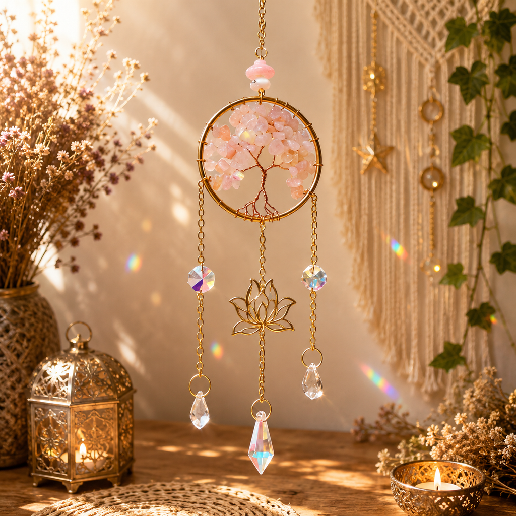 Enchanted Tree of Life Lotus Suncatcher