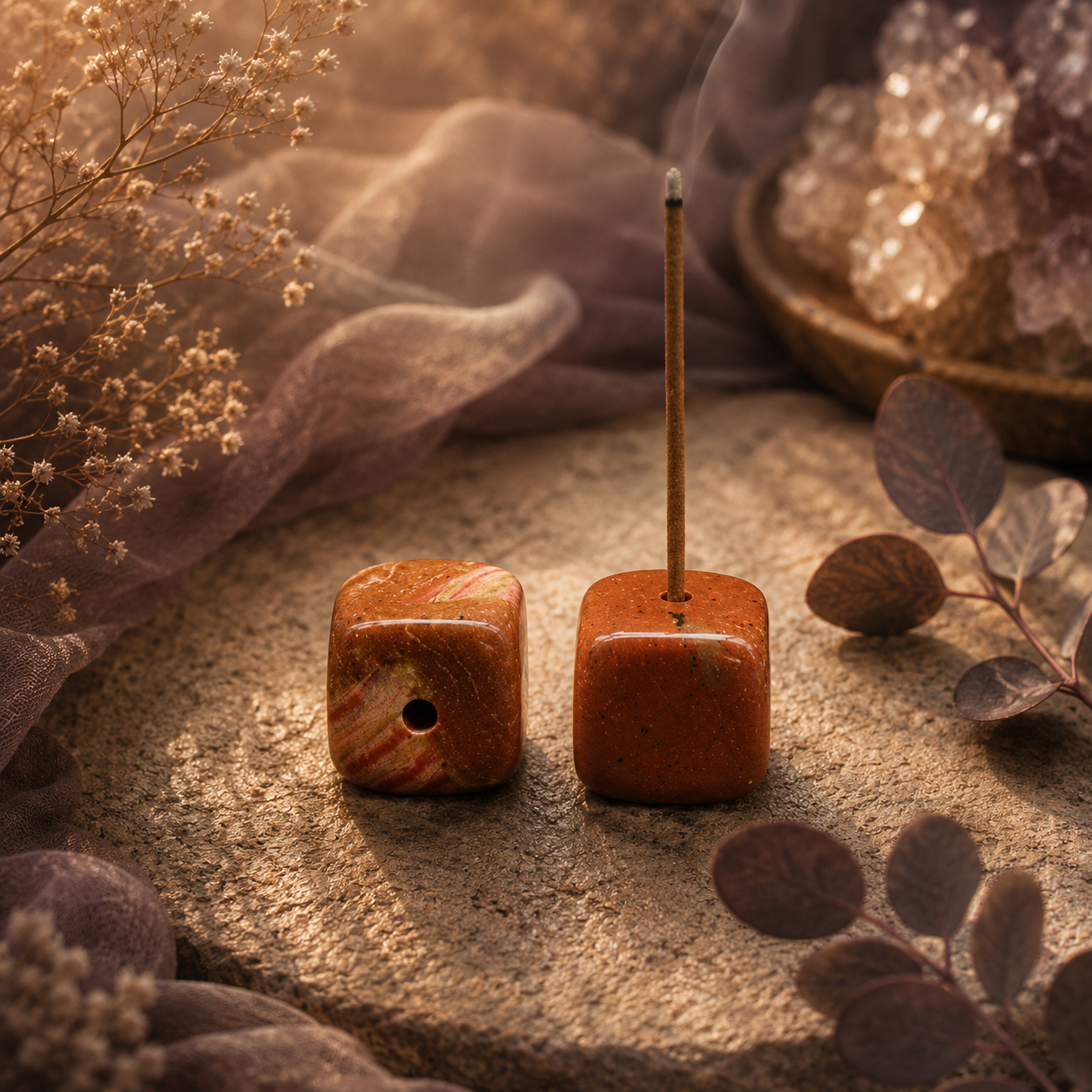 Stone & Smoke Crystal Incense Holder