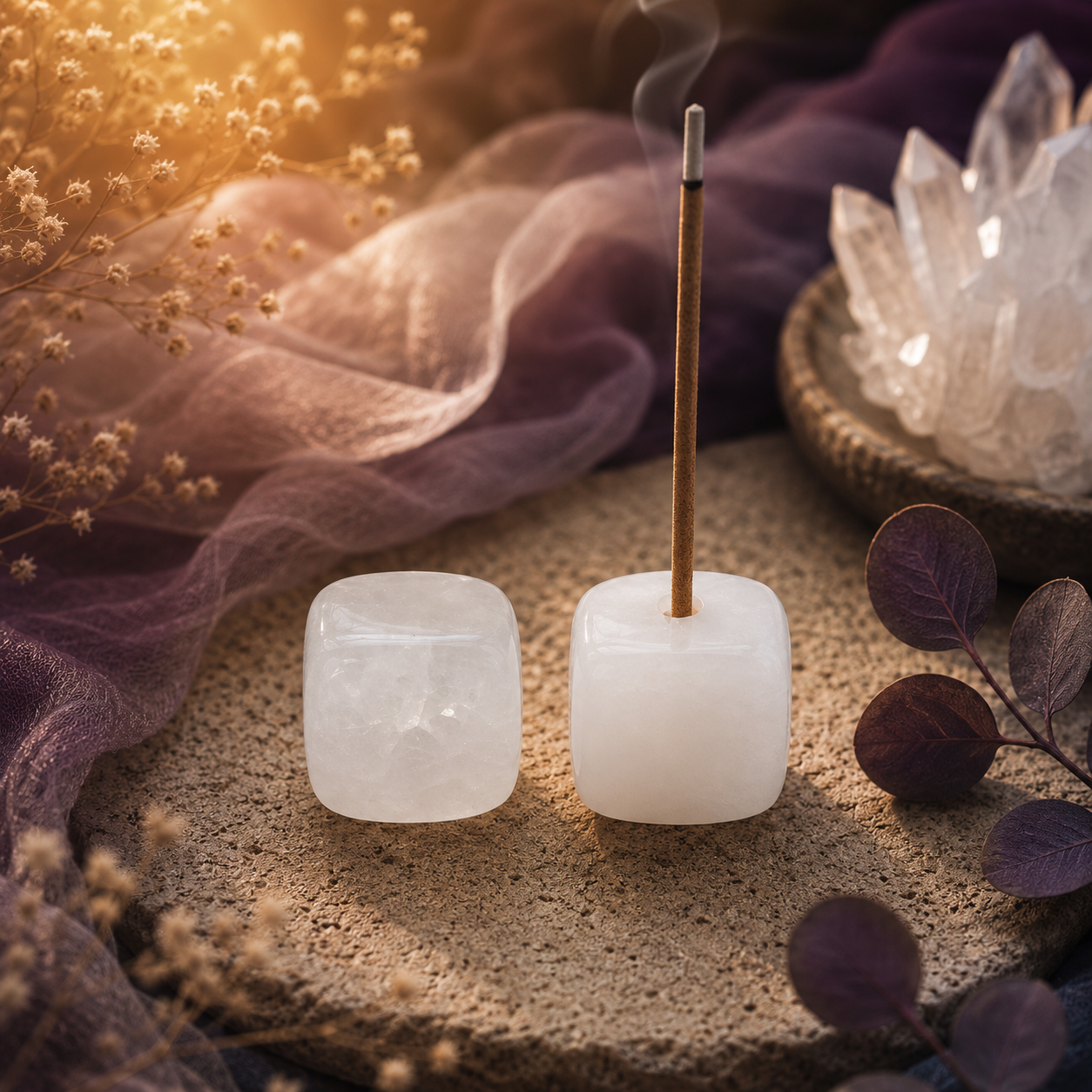 Stone & Smoke Crystal Incense Holder