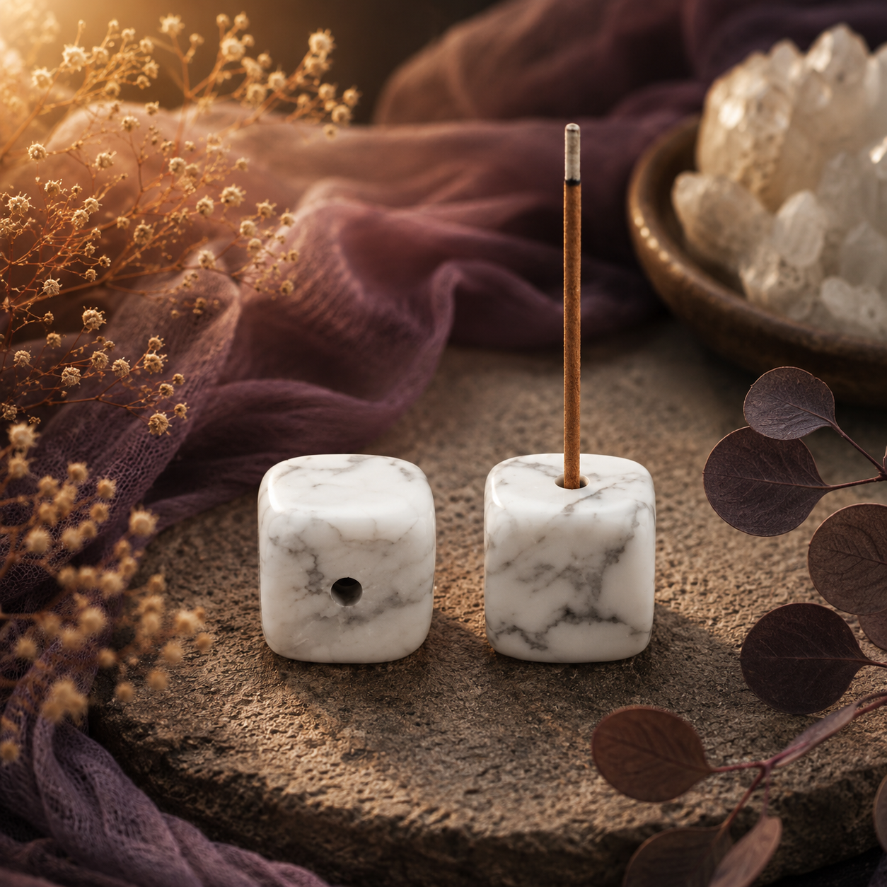 Stone & Smoke Crystal Incense Holder
