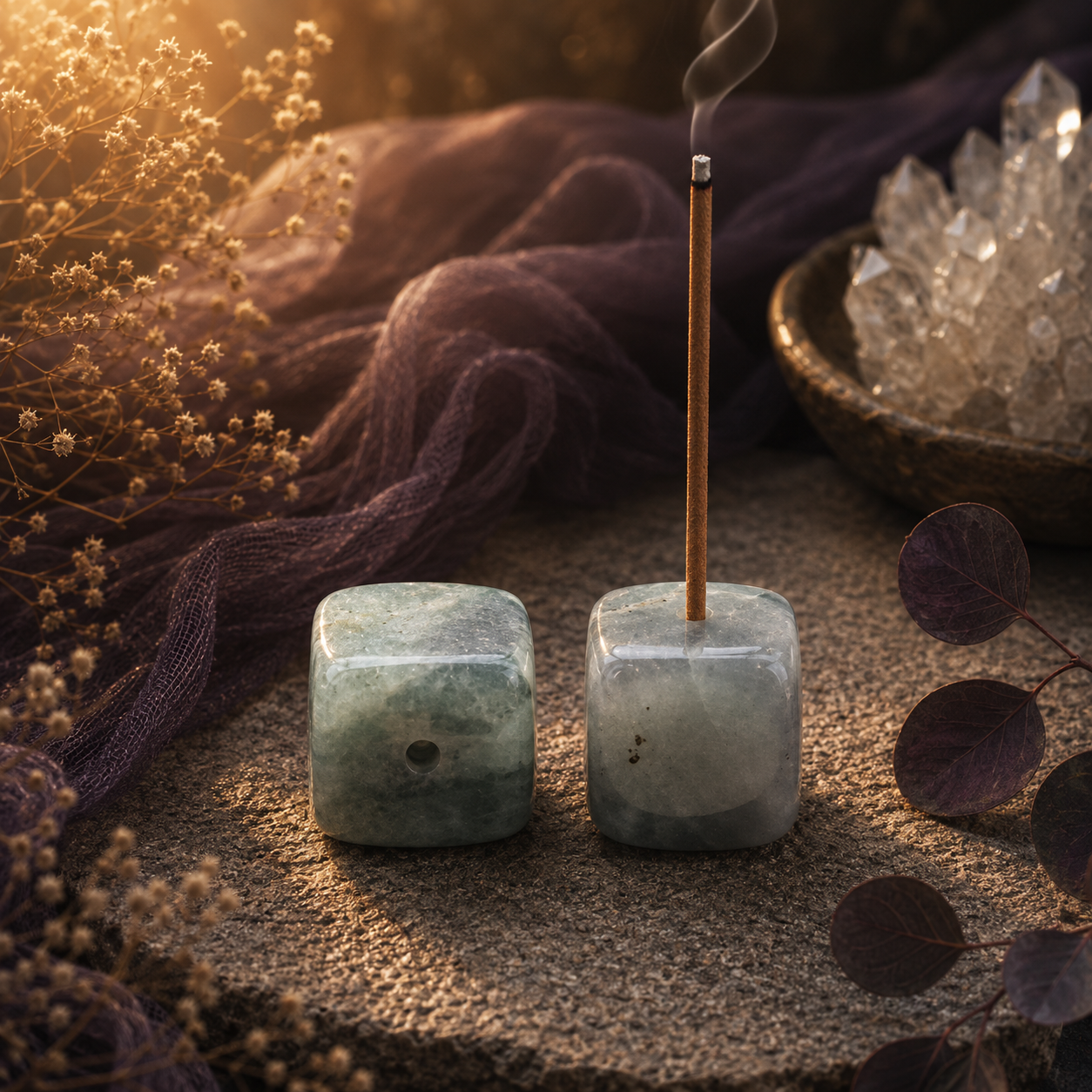 Stone & Smoke Crystal Incense Holder