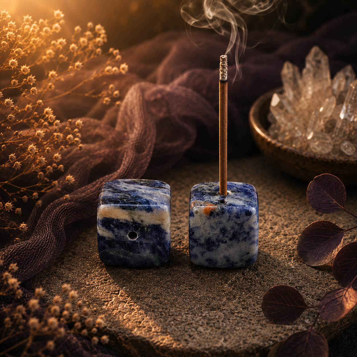 Stone & Smoke Crystal Incense Holder