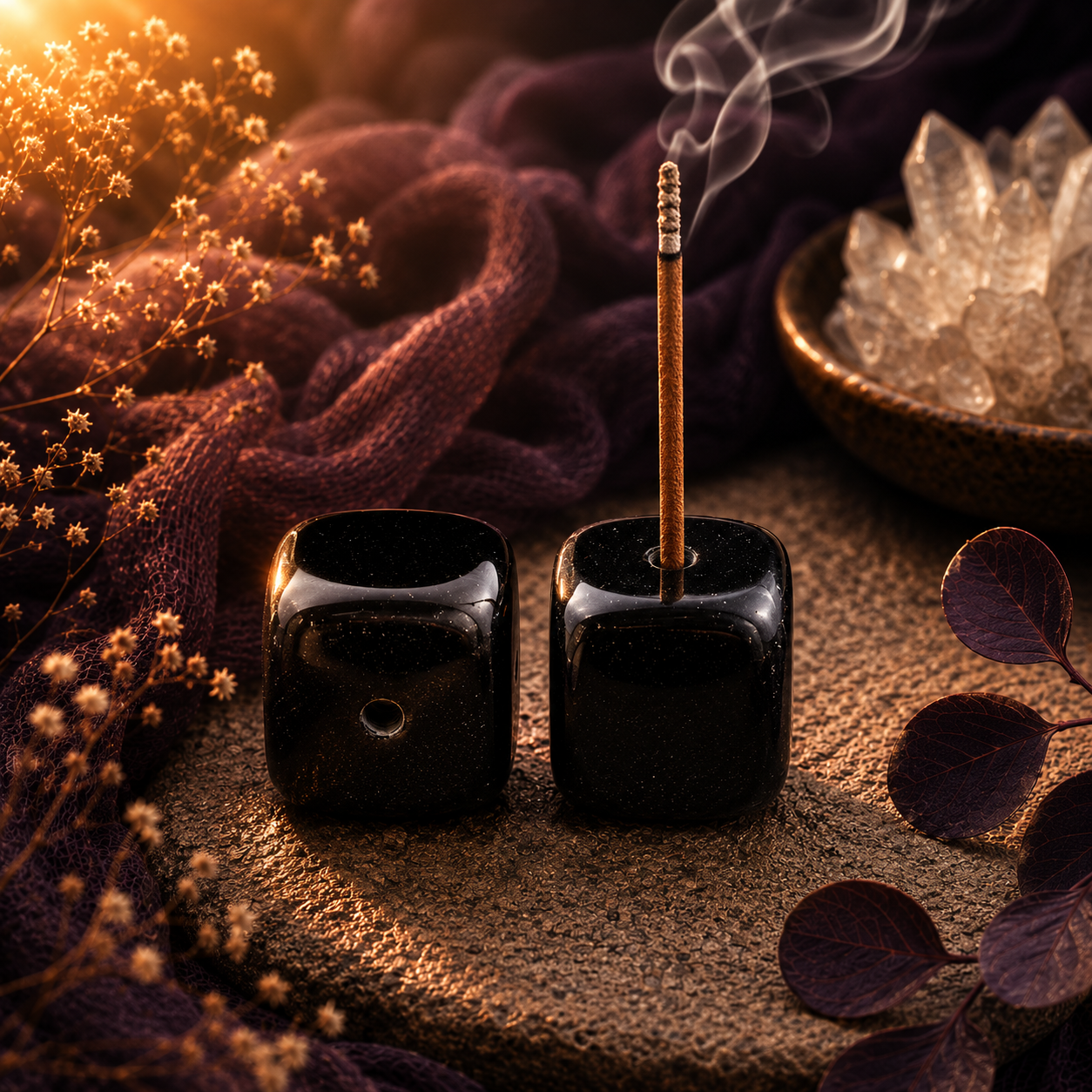 Stone & Smoke Crystal Incense Holder
