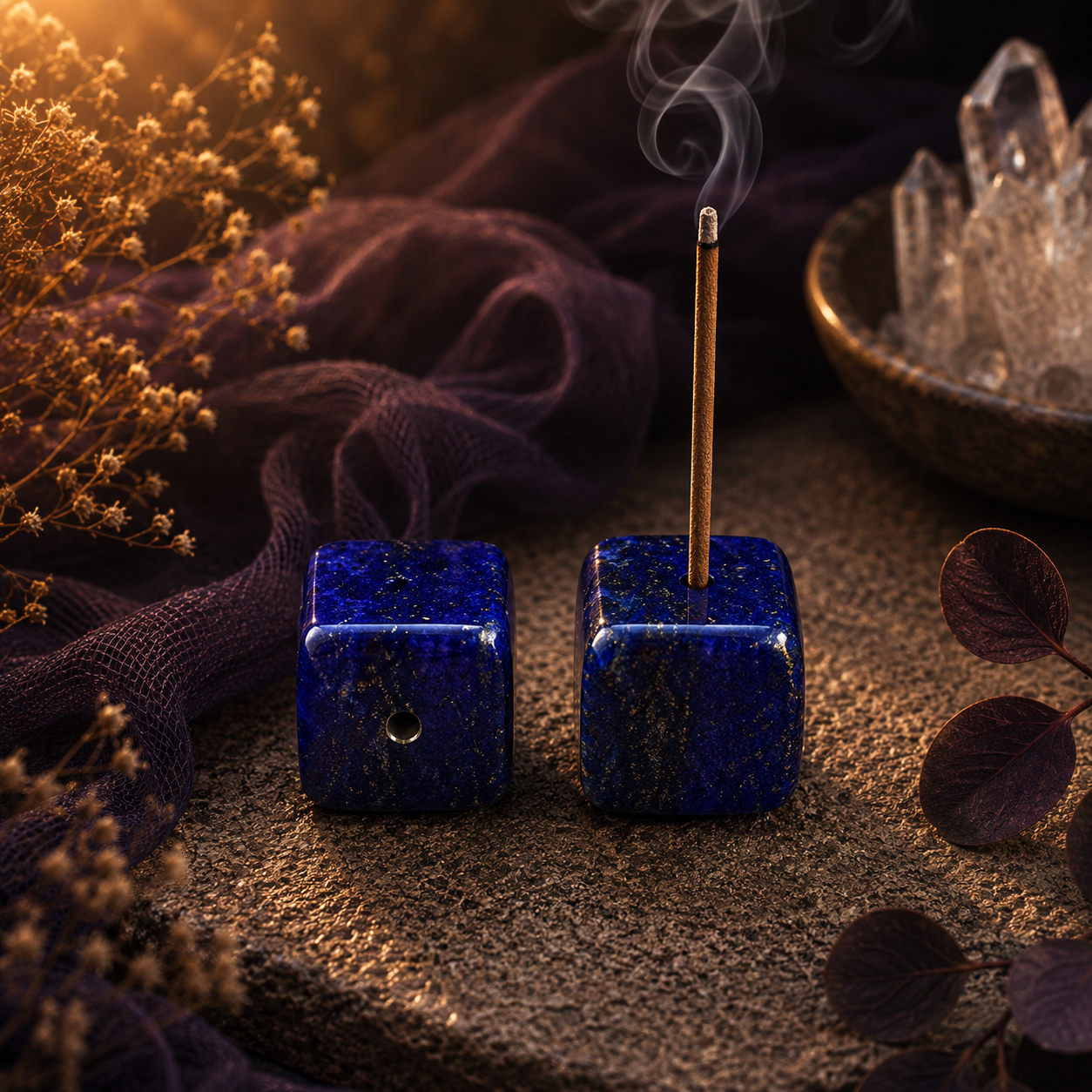 Stone & Smoke Crystal Incense Holder