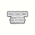 Ctrl Alt Del Metal Pin Badge