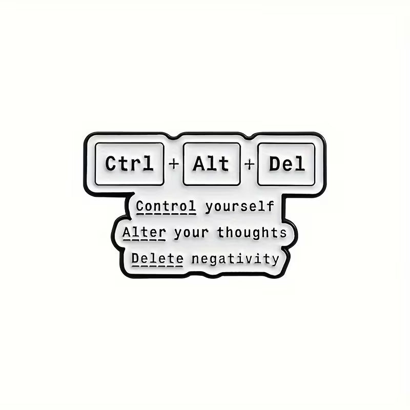 Ctrl Alt Del Metal Pin Badge