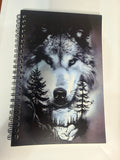 Enchanted Wolf A5 Spiral Bound Ruled Notebook