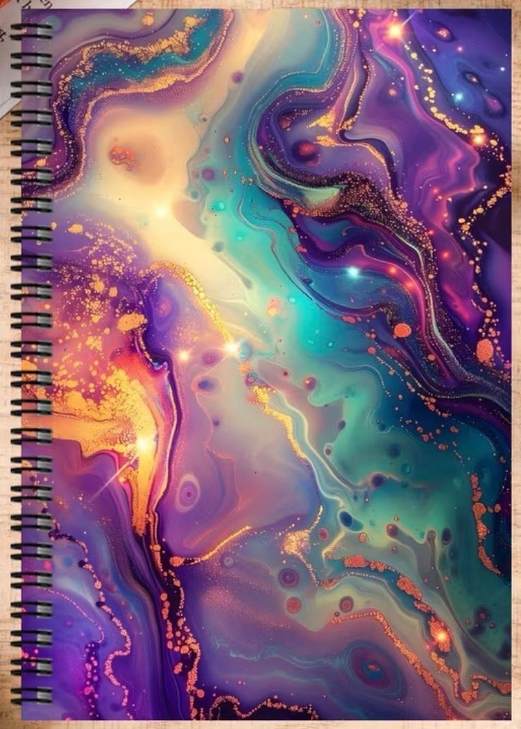 Celestial Cosmos A5 Spiral Bound Blank Journal