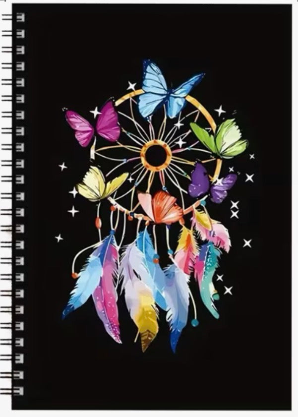 Butterfly Dreamcatcher A5 Spiral Bound Ruled Notebook