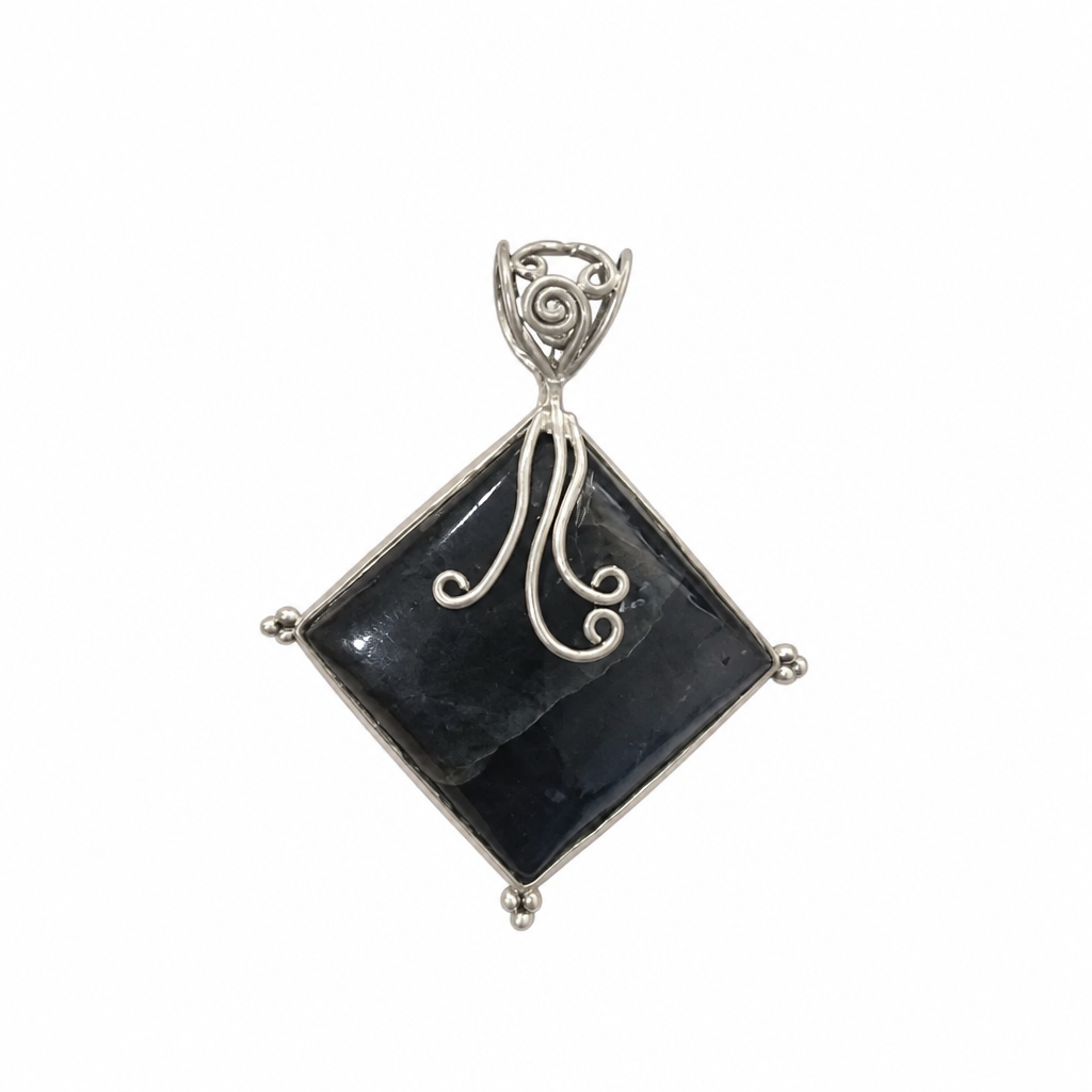 Boxed Magic - Dark Labradorite Pendant