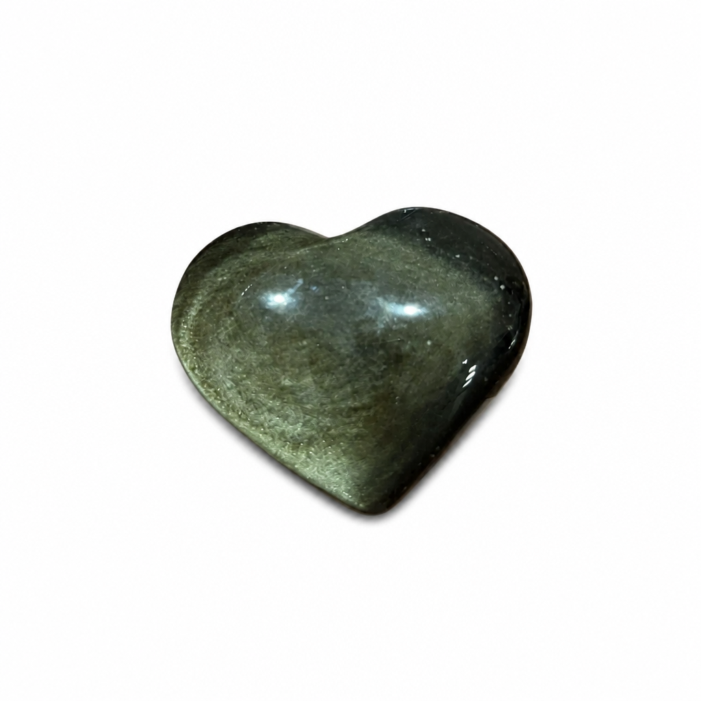 Gold Sheen Obsidian Hearts