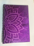 Purple Mandala A5 Spiral Bound Blank Journal