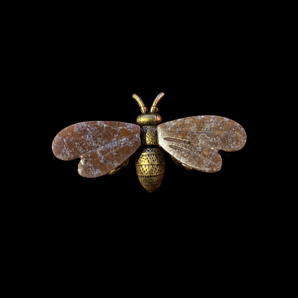 Assorted Crystal Bees with Genuine Gemstone Wings