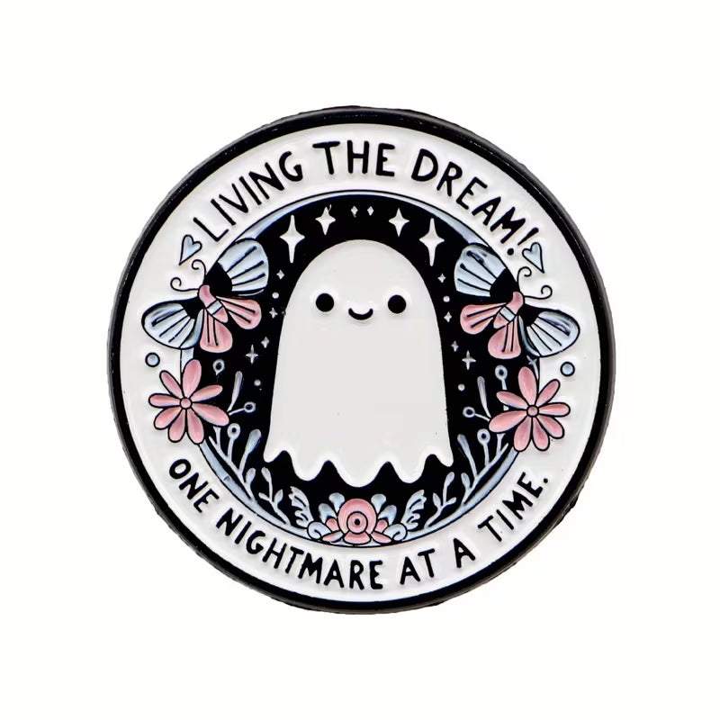 Living the Dream Plastic Pin Badge