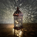 The Bronze Bazaar Moroccan-Style LED Lantern