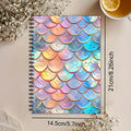 Pastel Mermaid Scales A5 Spiral Bound Ruled Notebook