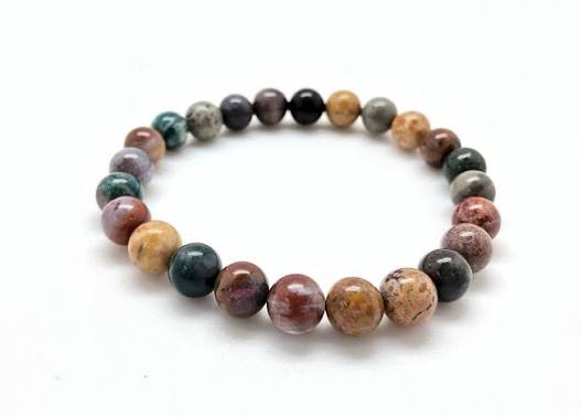 Ocean Jasper Beaded Bracelet – 8 mm