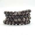 Silver Sheen Obsidian Beaded Bracelet – 10 mm